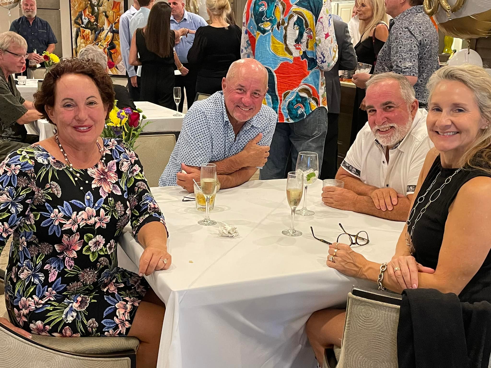 guests at party drinking champagne