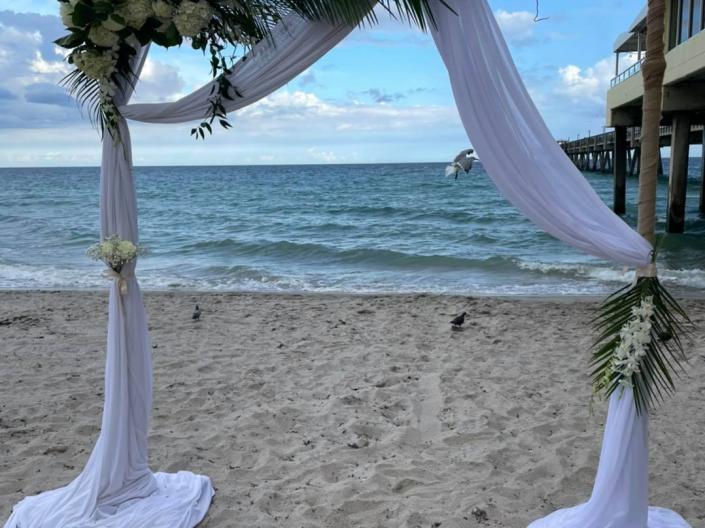 beach wedding arch