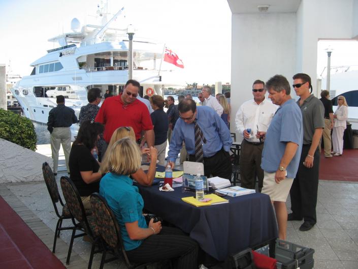 outdoor event at yacht club