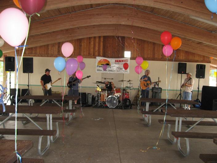 live music under pavilion for birthday party