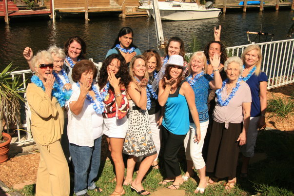 group picture of party guests