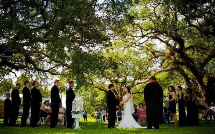 outdoor wedding ceremony