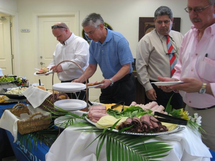 guests fixing their plates